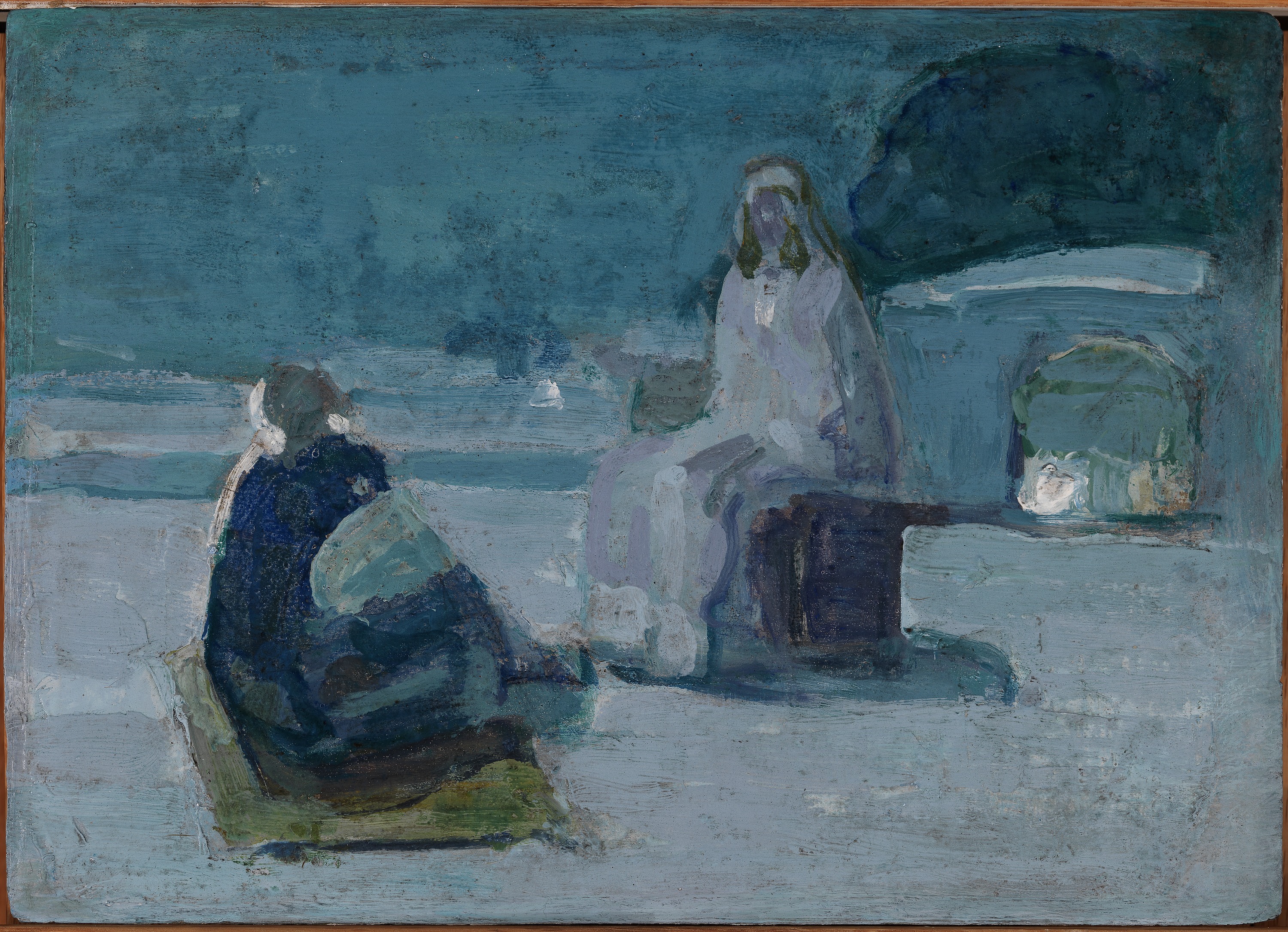 Henry Ossawa Tanner, Study for Christ and Nicodemus on a Rooftop