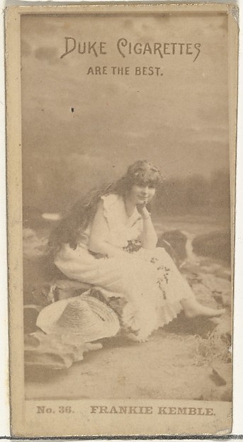 W. Duke, Sons & Co., Card Number 36, Frankie Kemble, from the Actors and Actresses series (N145-6) issued by Duke Sons & Co. to promote Duke Cigarettes