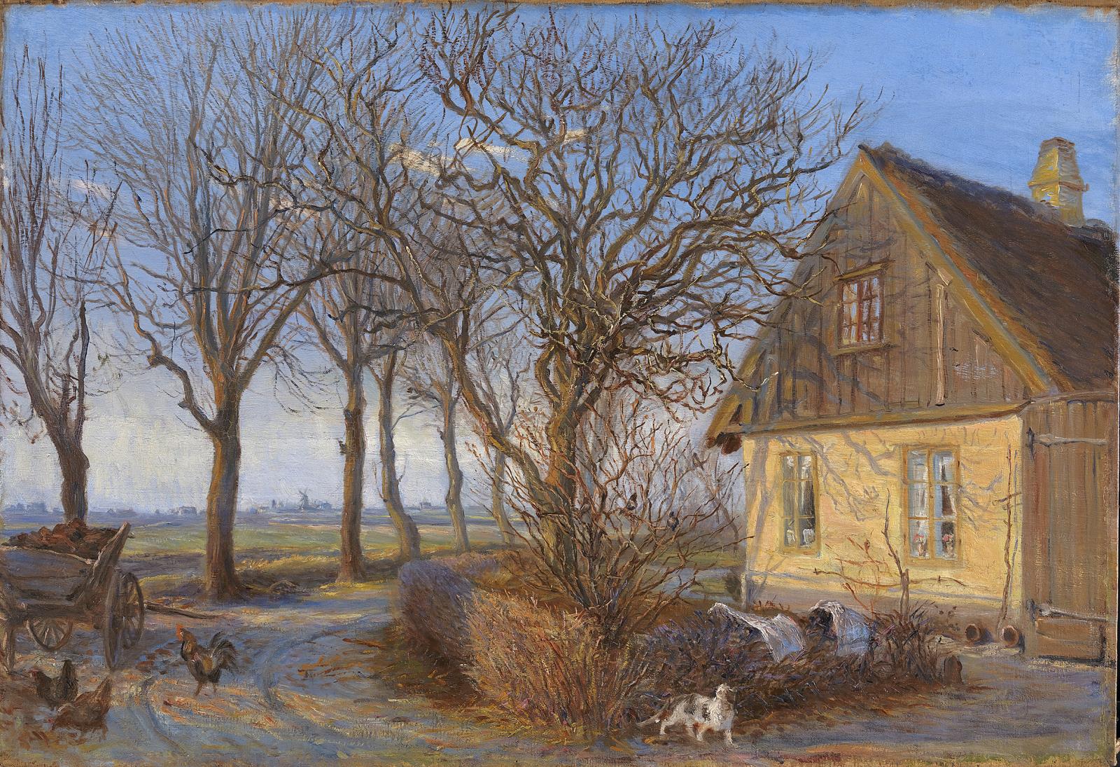 Theodor Philipsen, Uden for en bondegård. Maglebylille