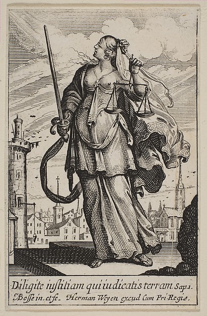 Abraham Bosse, Justice, from "The Virtues" (Les Vertus)