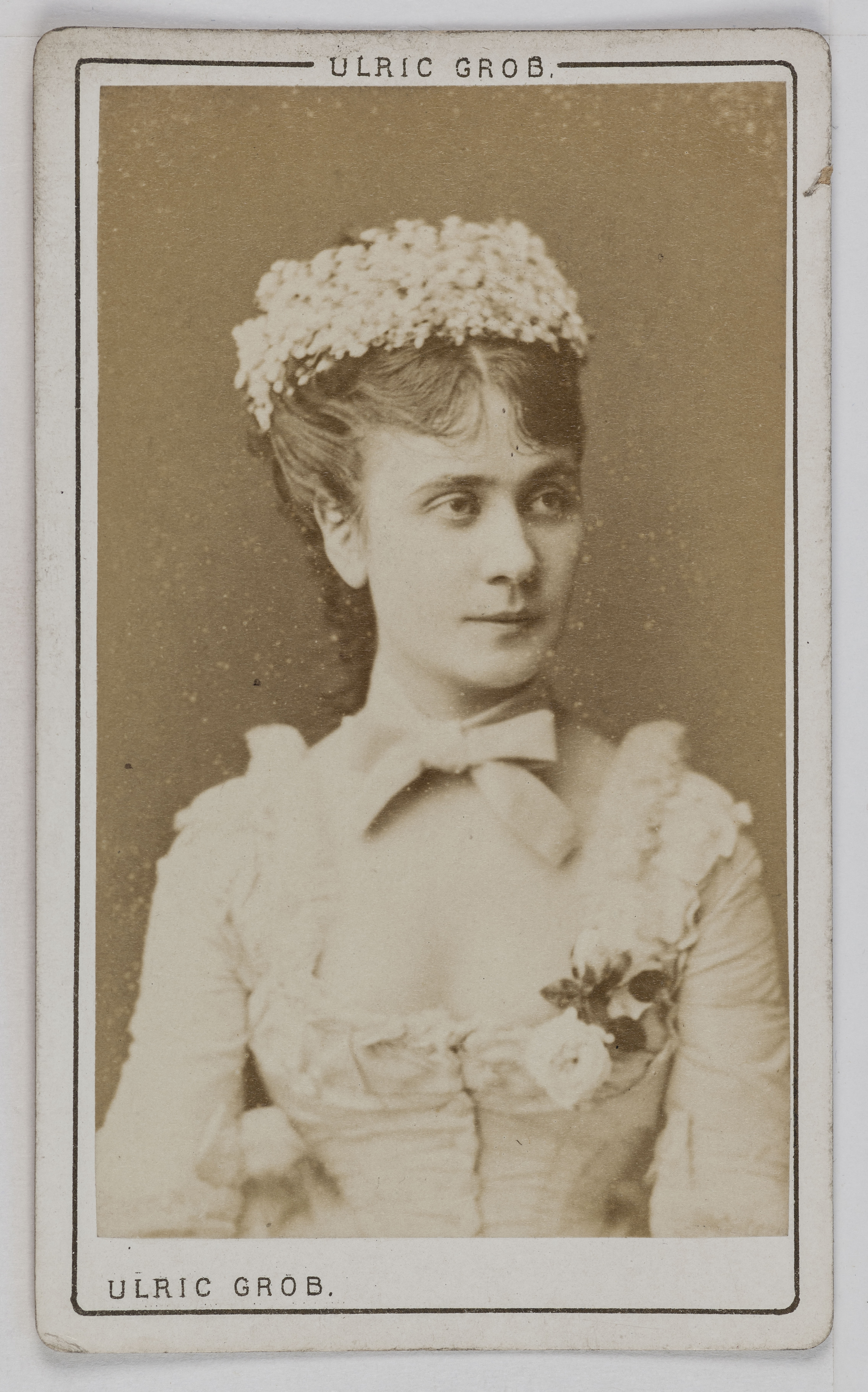 Ulric Grob, Portrait de Marie Julie Vannoy (-1889), fille de l'acteur Henry Vannoy (1819-1889), actrice de théâtre.