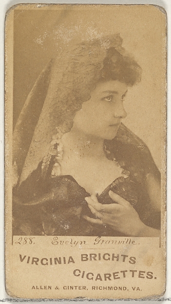 Allen & Ginter, Card 288, Evelyn Granville, from the Actors and Actresses series (N45, Type 1) for Virginia Brights Cigarettes