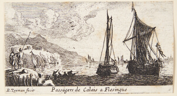 Reinier Zeeman, Udskibning til båden mellem Calais og Vlissingen