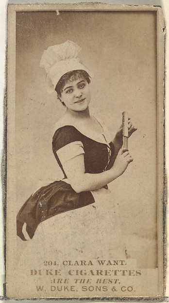 W. Duke, Sons & Co., Card Number 204, Clara Want, from the Actors and Actresses series (N145-7) issued by Duke Sons & Co. to promote Duke Cigarettes