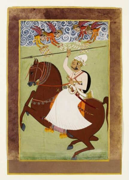 Unknown, Equestrian portrait with angels