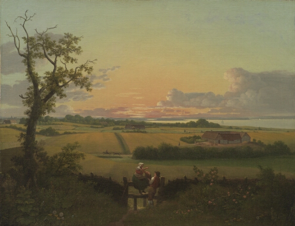 C.W. Eckersberg, Landskab med stente, Møn
