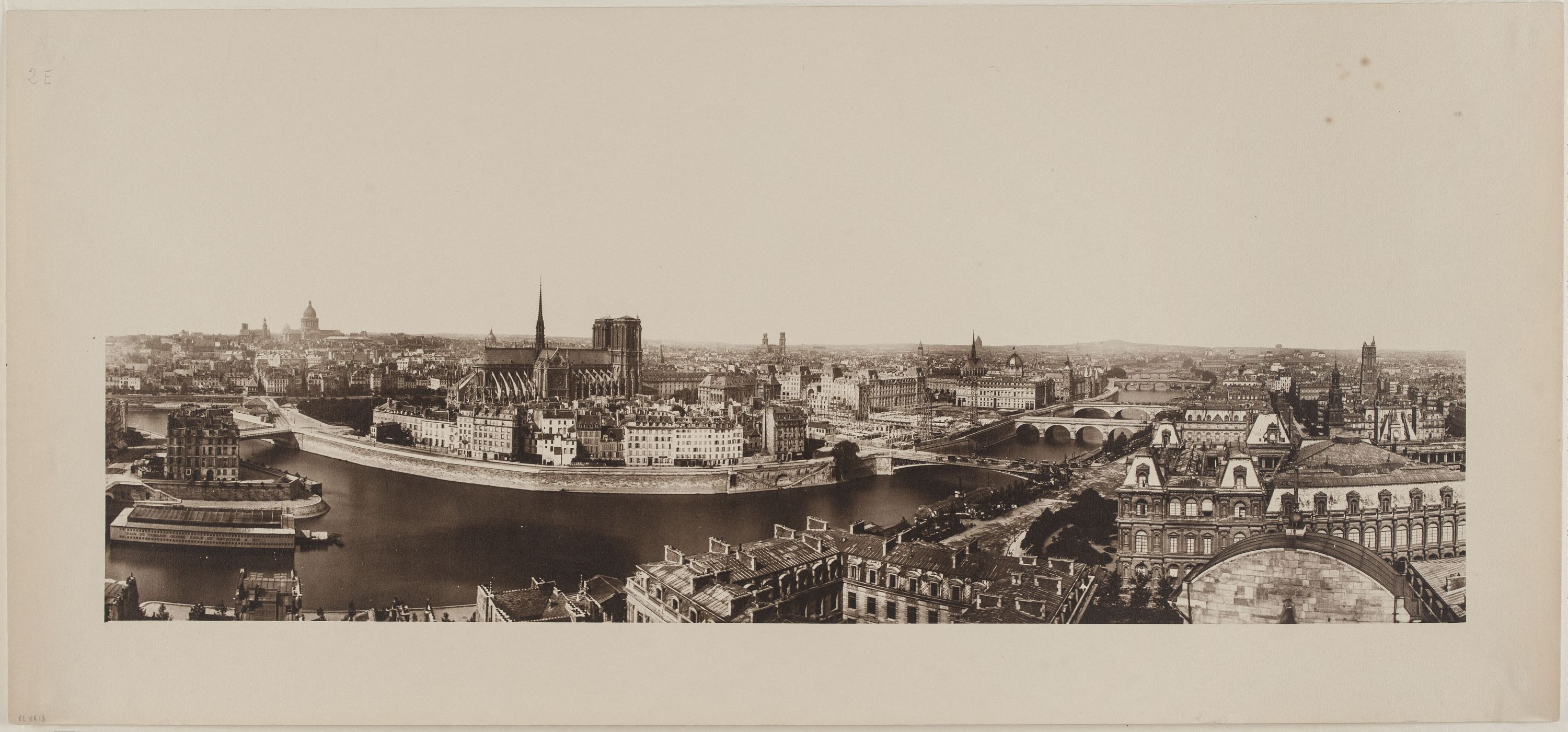 Anonyme, Panorama pris de l'église Saint-Gervais, 4ème arrondissement, Paris.