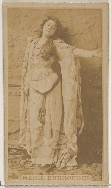 Allen & Ginter, Marie Burroughs, from the Actors and Actresses series (N45, Type 8) for Virginia Brights Cigarettes