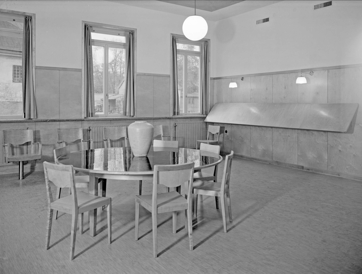 Paul Sandberg, Uppsala stadsbibliotek, Östra Ågatan, Uppsala, interiör oktober 1941
