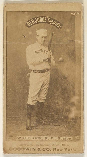 Goodwin & Company, Wheelock, Right Field, Boston, from the Old Judge series (N172) for Old Judge Cigarettes