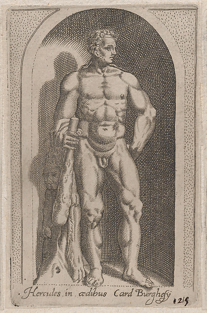 Anonymous, Hercules (Hercules in aedibus Card. Burghesij), from "Speculum Romanae Magnificentiae"