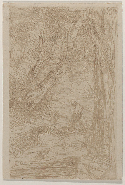 Camille Corot, The Woodcutter of Rembrandt (Le Bûcheron de Rembrandt)