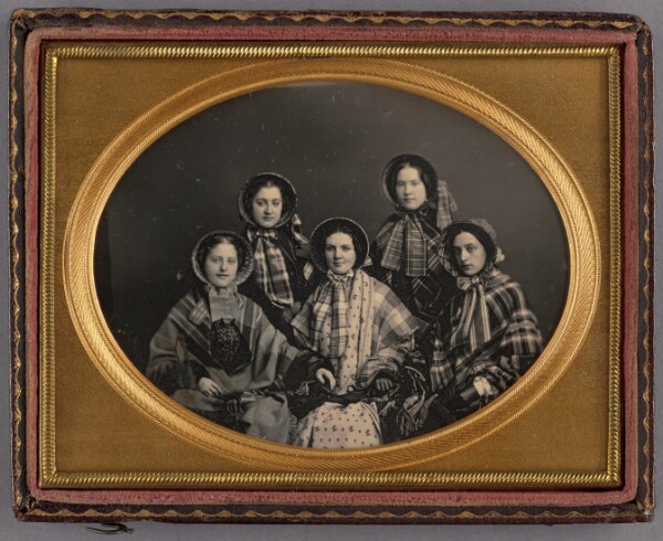 Unknown, [Portrait of Five Women in Bonnets]