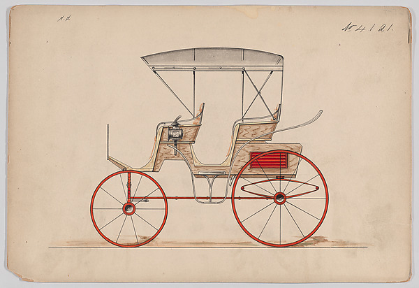 Brewster & Co., Design for Extension Top Phaeton, no. 4121