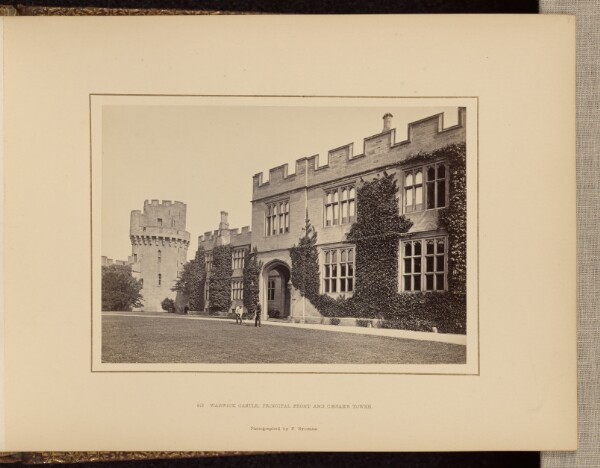 Francis Bedford, Warwick Castle, principal front and Caesar's Tower