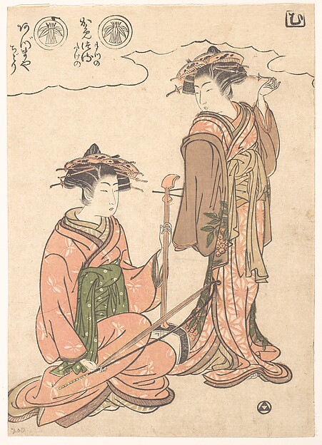 Isoda Koryūsai, Two Geisha