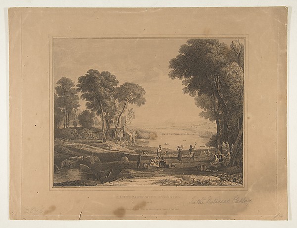 Anonymous, Landscape with Figures (After The Marriage of Isaac and Rebecca, 1648)