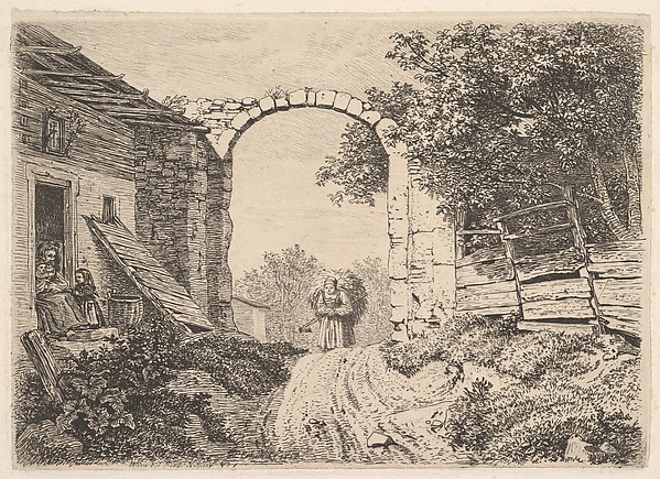 Johann Christoph Erhard, Girl with a Load of Hay, Outside of Thorbogen