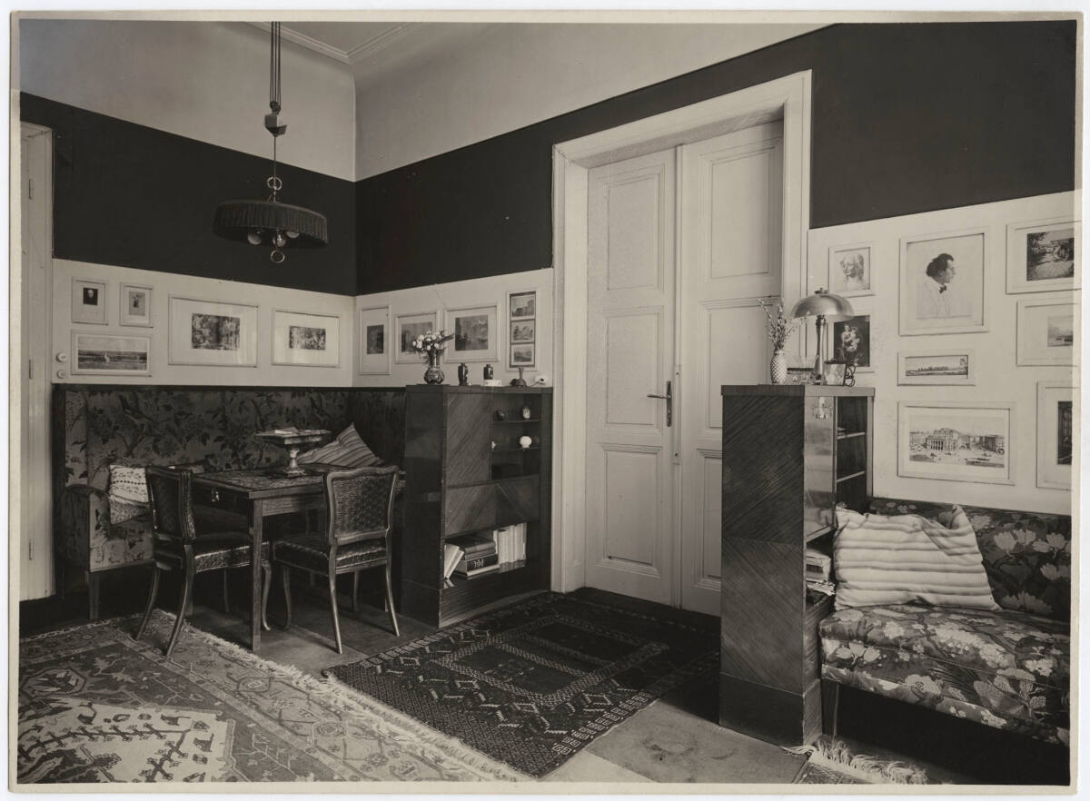 Anonym, Wohnung Josefine Brandeis, Wien I., Stobenbastei/Wollzeile 38/3. Stock, Möbelentwürfe und Tischlerbestellung