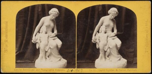 William England, Stereograph of 'Cupid Captive', a sculpture by Calder Marshall
