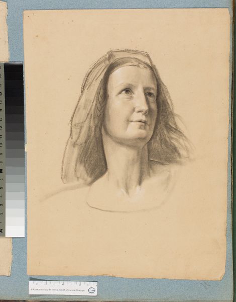 Unknown artist, Kopfstudie zu Agnes Schebest als Deborah