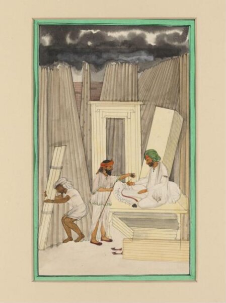Unknown, One of three drawings of Indian craftsmen