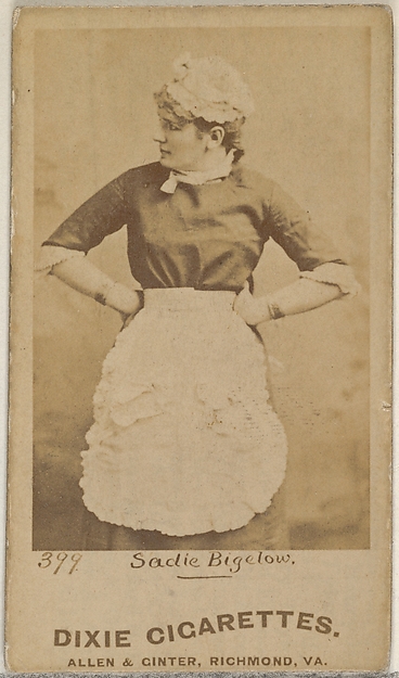Allen & Ginter, Card 399, Sadie Bigelow, from the Actors and Actresses series (N45, Type 7) for Dixie Cigarettes