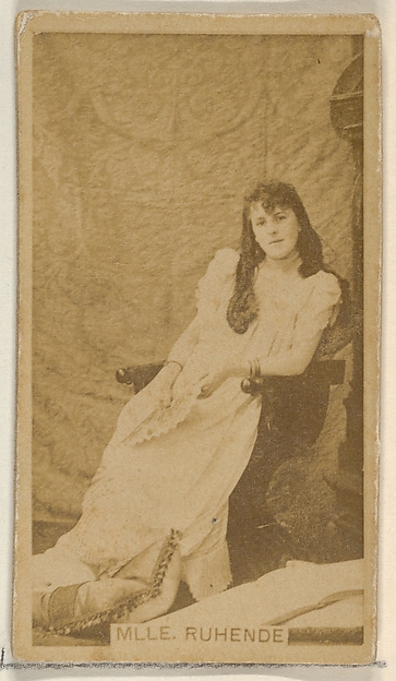 Allen & Ginter, Mlle. Ruhende, from the Actors and Actresses series (N45, Type 8) for Virginia Brights Cigarettes