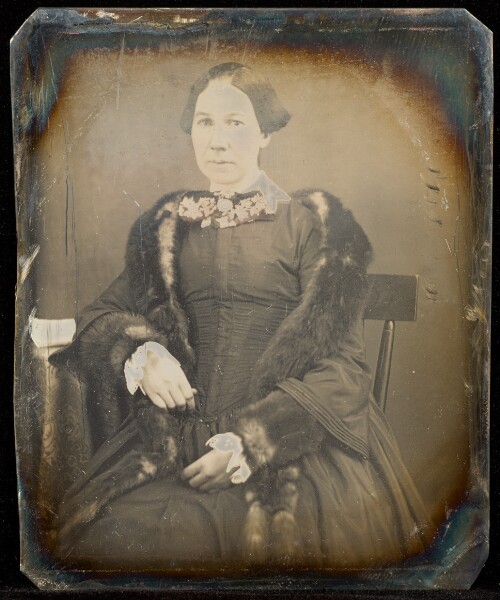 Jacob Byerly, [Portrait of a Seated Woman in Fur Stole]