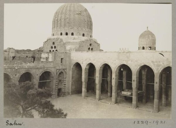 K.A.C. Creswell, View from the courtyard, Funerary khanqah of Mamluk Sultan Faraj Ibn Barquq, Cairo