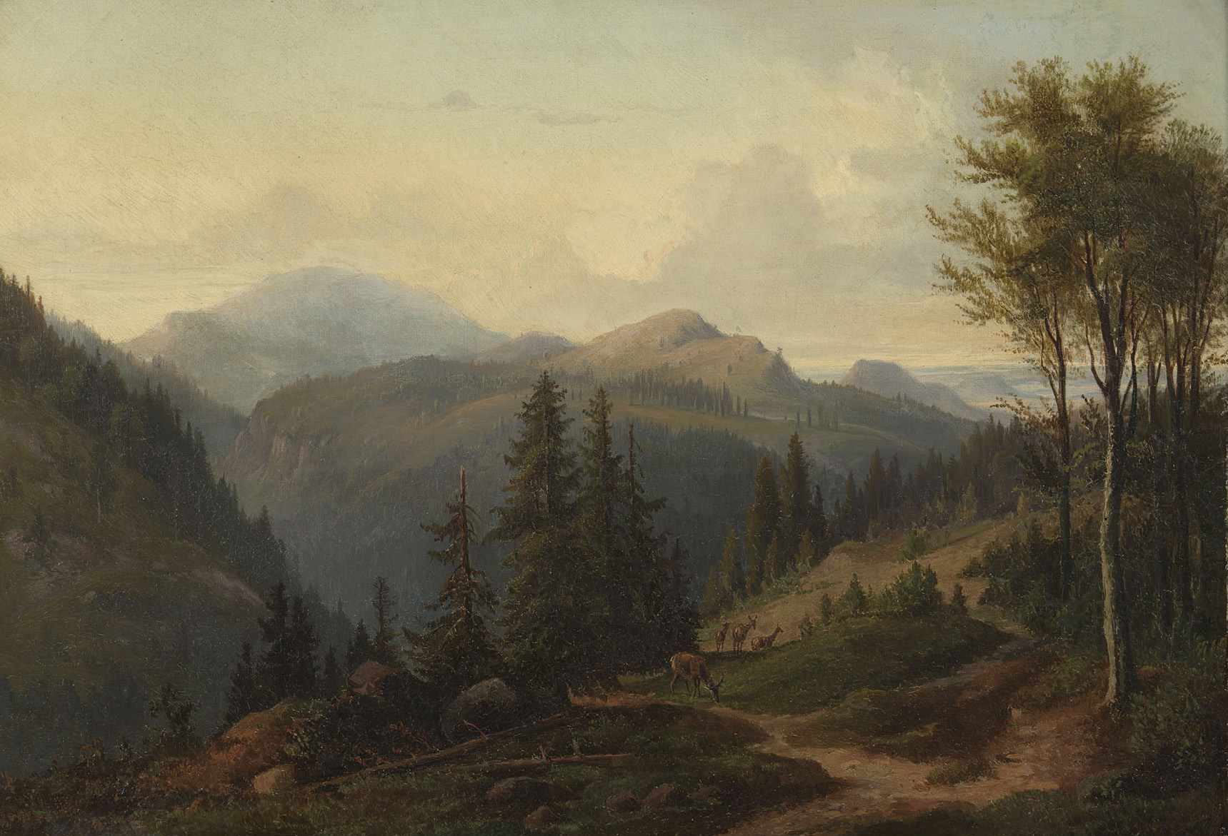 Ferdinand Zschäck, Landscape in Thuringia