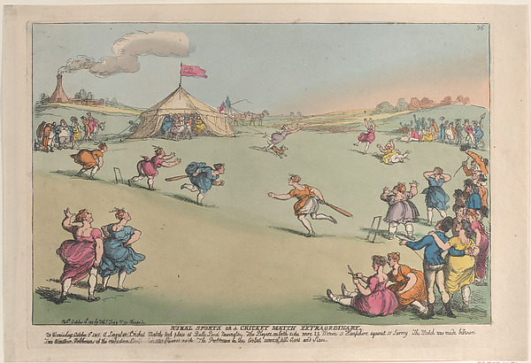 Thomas Rowlandson, Rural Sports or a Cricket Match Extraordinary