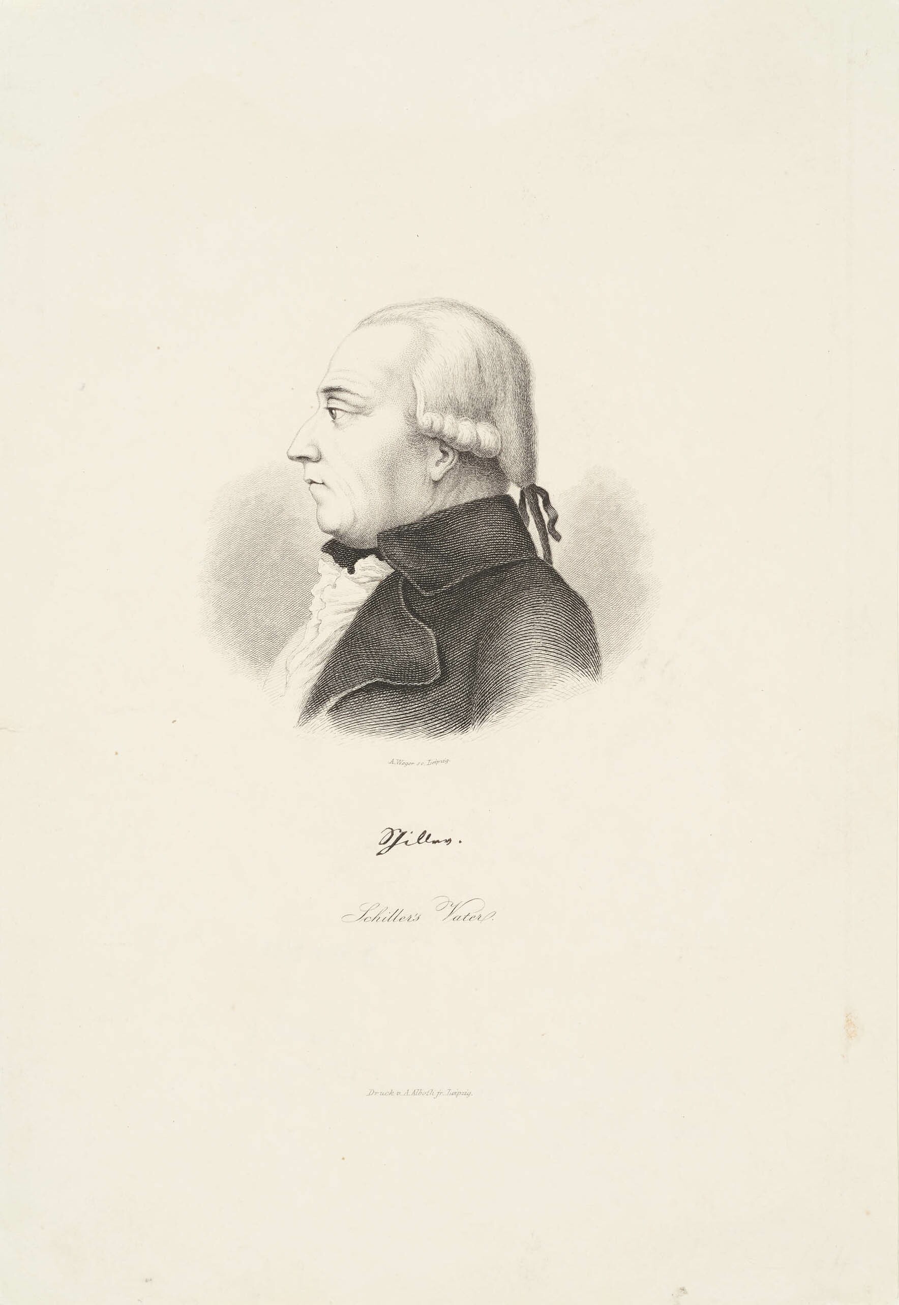 August Weger, Bildnis Johann Kaspar Schiller