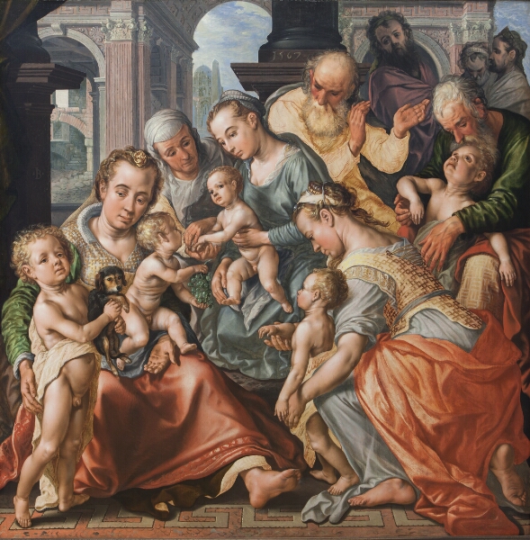 Joachim Beuckelaer, Skt. Anna med sine døtre, de tre Maria'er, og sin øvrige familie