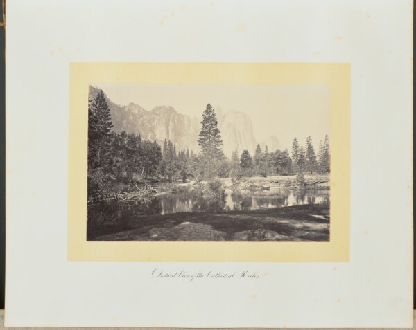 Carleton Watkins, Distant View of the Cathedral Rocks
