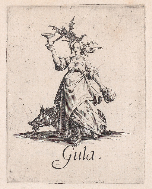 Jacques Callot, La Gourmandise (Gluttony), from "Les Péchées Capitaux" (The Deadly Sins)