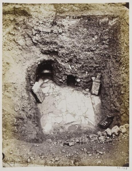Parker, John Henry, Excavations, 1869 - Marble Pavement and Fragments of Inscriptions found in the Court-yard of S. Sisto Vecchio.