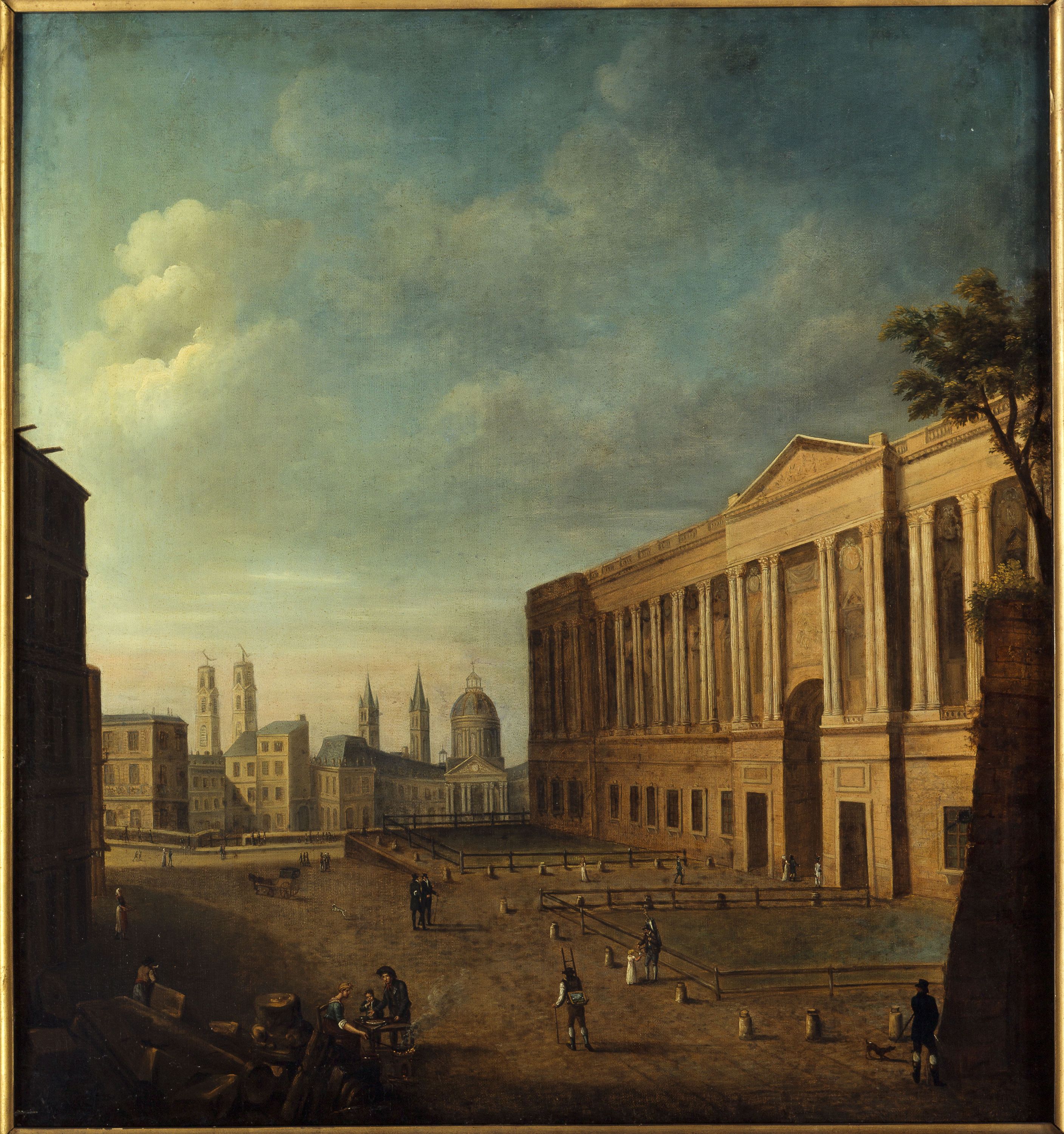 Anonyme, La place du Louvre et la Colonnade, vers 1810