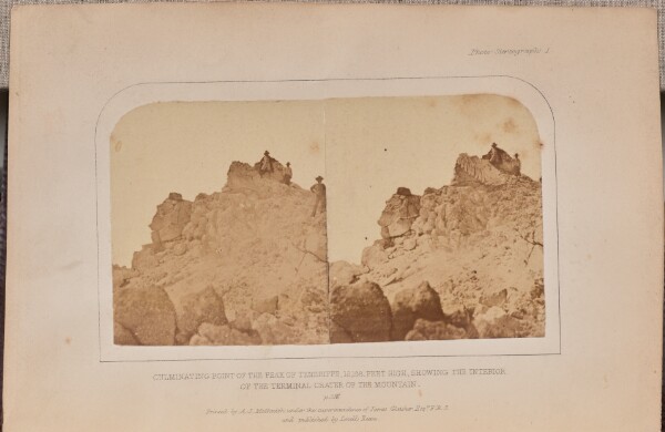 Charles Piazzi Smyth, Culminating point of the Peak of Teneriffe, 12,198 feet high, showing the interior of the terminal crater of the mountain