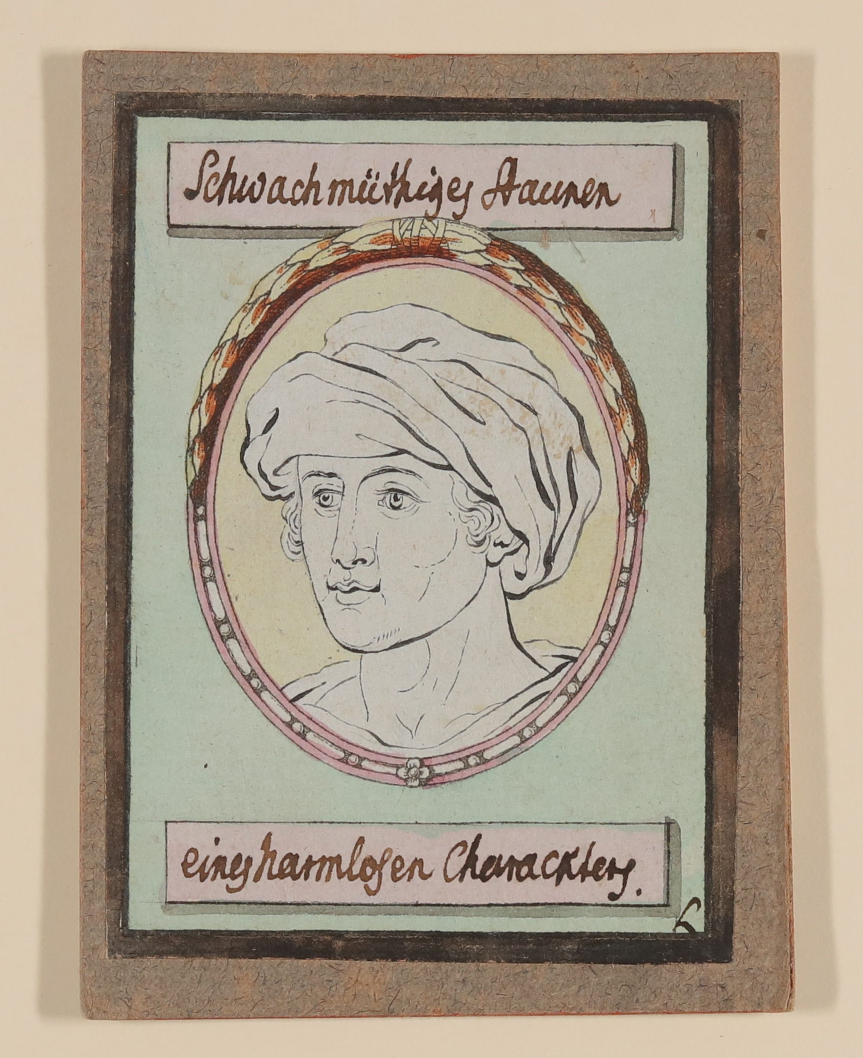 Johann Caspar Lavater, "Schwachmüthiges Staunen eines harmlosen Charackters" [Teil der Serie "Umrisse Koepfe"]