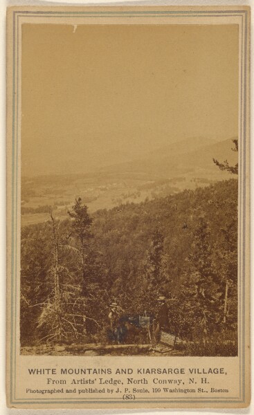 John P. Soule, White Mountains and Kiarsarge Village, From Artist's Ledge, North Conway, N.H.