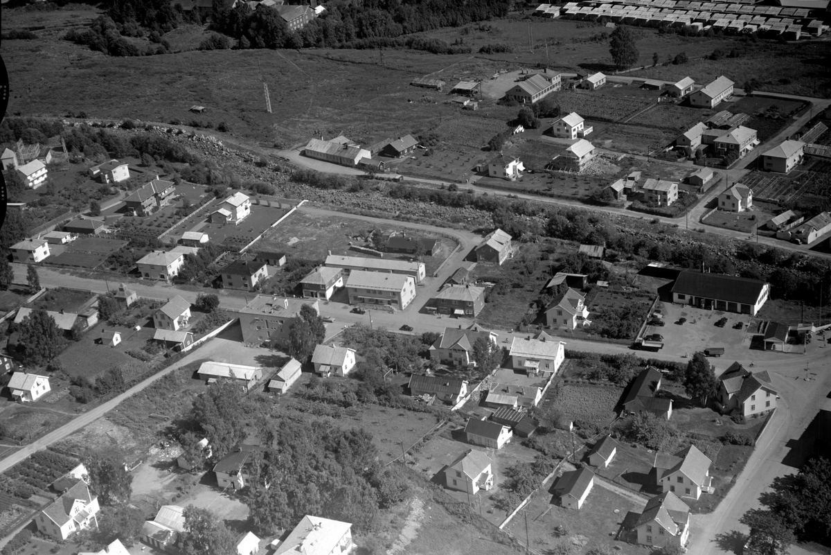 Anno Domkirkeodden, Flyfoto av Brumunddal sentrum, Veldresiden.