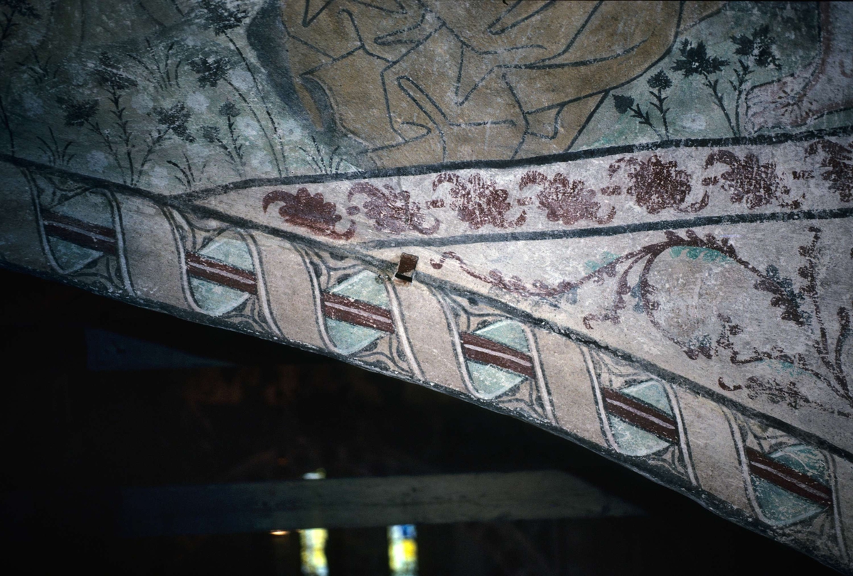 Rune Hammarling, Kalkmålning i Viksta kyrka, Viksta socken, Uppland 1986