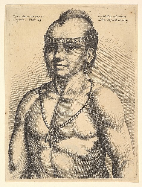 Wenceslaus Hollar, Unus Americanus ex Virginia (An American from Virginia)
