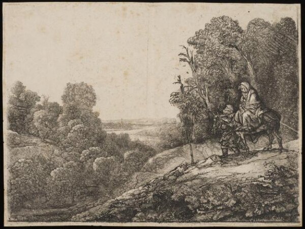 Rembrandt van Rijn, The Flight into Egypt: altered from Seghers