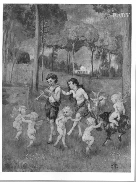 Hans Thoma, Dance of Faun + puttos
