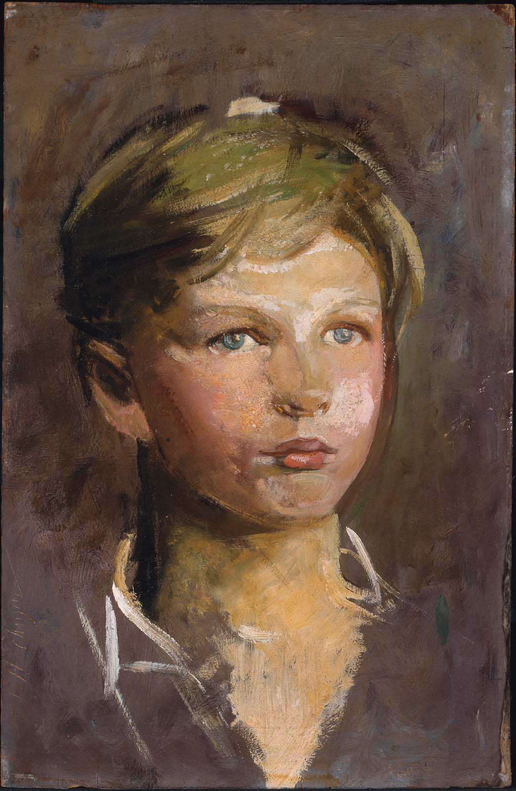 Abbott Handerson Thayer, Oil Sketch of a Young Boy