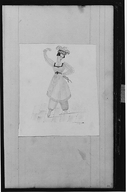 John William Casilear, Theatrical Drawing of an Actress (from Sketchbook)