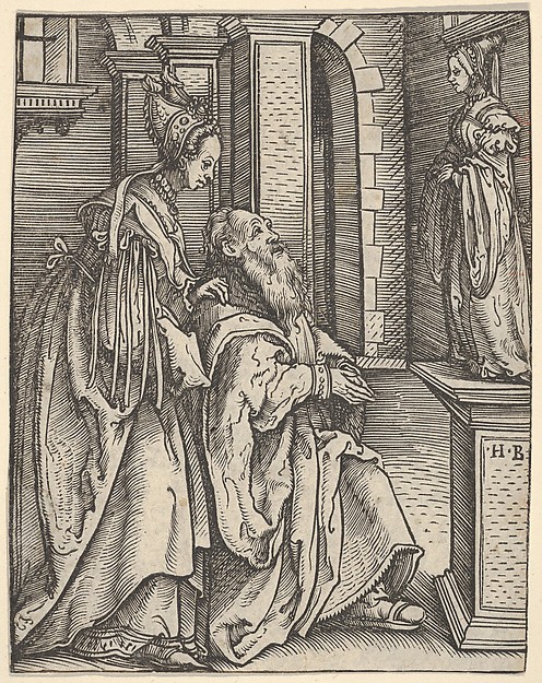 Hans Burgkmair, Solomon Adoring the Idols, from "Women's Wile" (Weiberlisten)