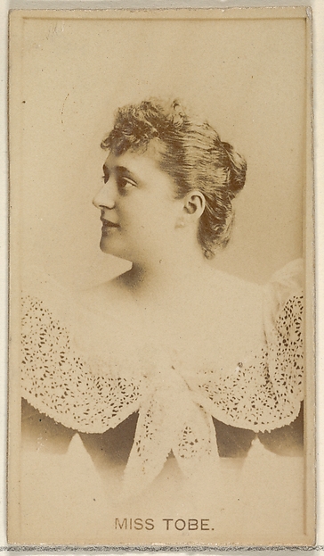 Allen & Ginter, Miss Tobe, from the Actors and Actresses series (N45, Type 8) for Virginia Brights Cigarettes